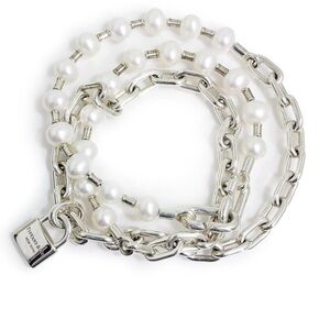 Tiffany & Co. Silver and White Pearl Bracelet